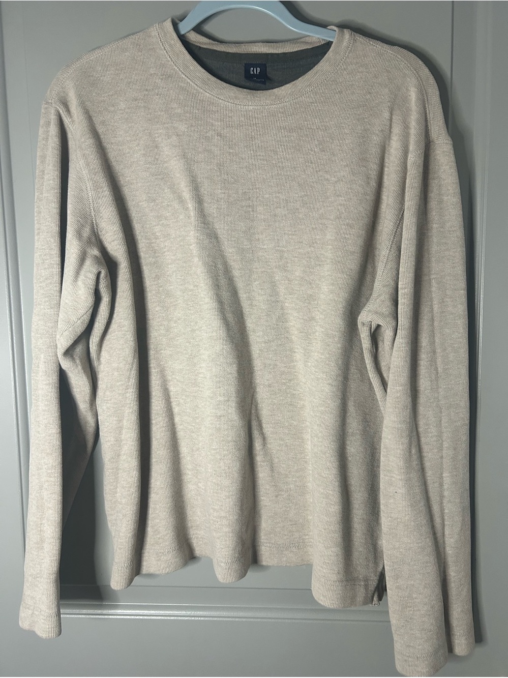 GAP Men’s Crewneck Sweater in Light Taupe